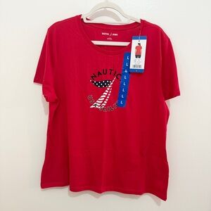 NWT Nautica Jeans USA Sailing Graphic Tee Size L